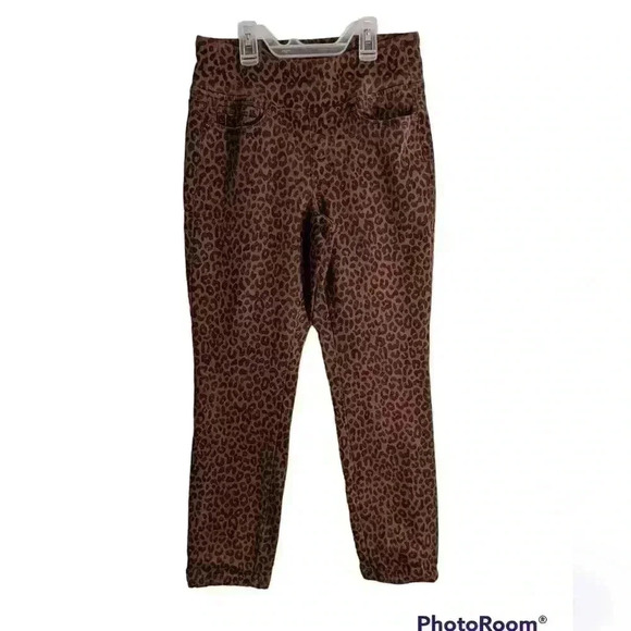 Belle Kim gravel size 2P pull on animal print jeggings - Picture 1 of 8